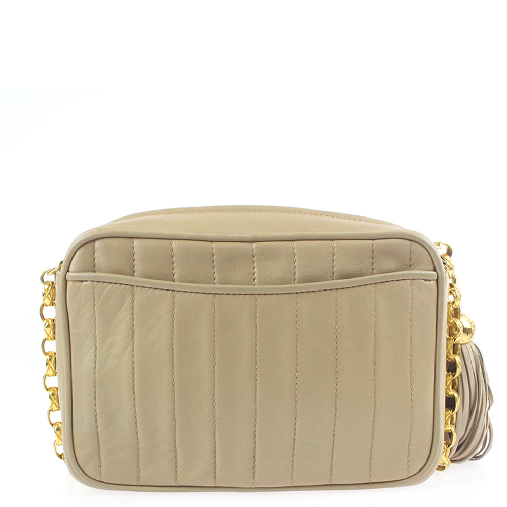 

Chanel Beige Leather Camera Bag