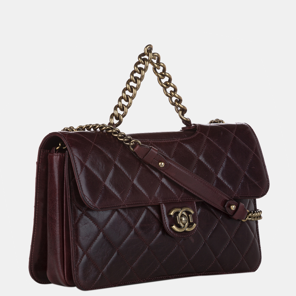 

Chanel Red Quilted Calf Leather Classic Flap Shoulder Bag