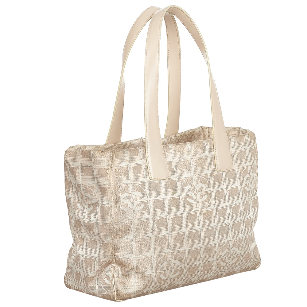 

Chanel Brown/Beige Nylon Old Travel Line Tote Bag