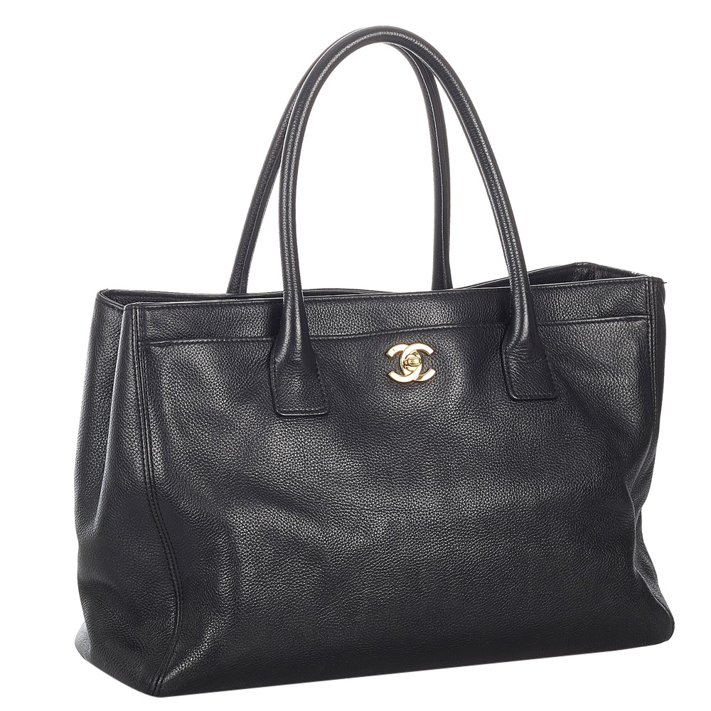 

Chanel Black Leather Executive Cerf Tote Bag