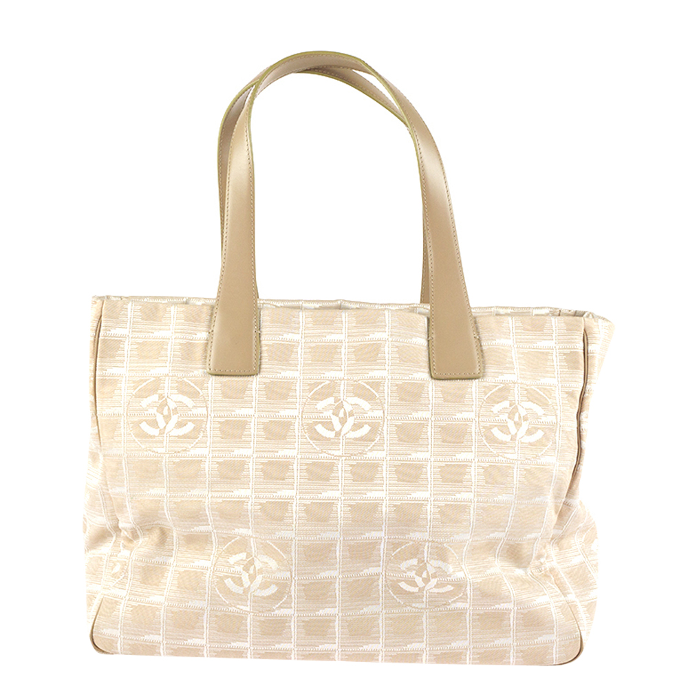 

Chanel Beige Nylon Travel Line Tote Bag