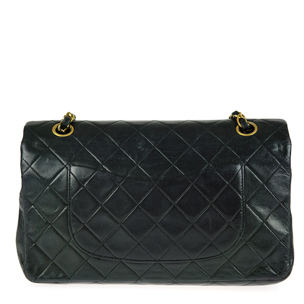 

Chanel Black Leather Double Flap Bag