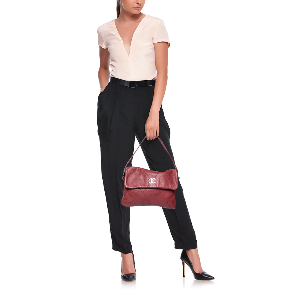 

Chanel Burgundy Quilted Leather Flap Shoulder Bag