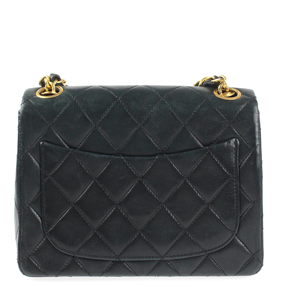 

Chanel Black Leather Vintage Single Flap Bag