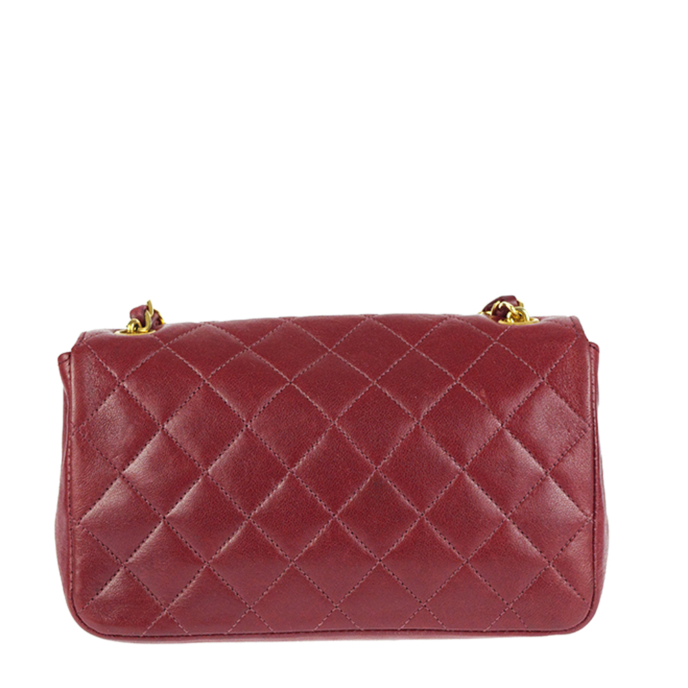 

Chanel Red Leather Single Flap Bag