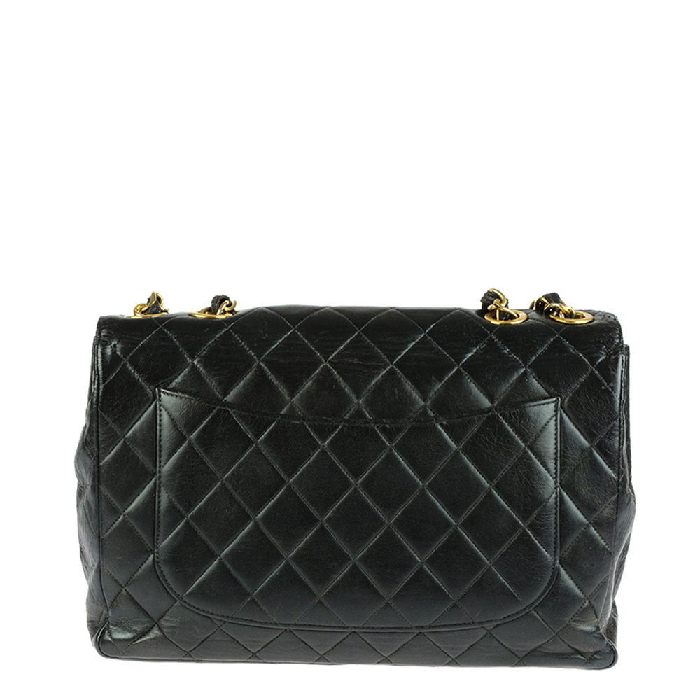 

Chanel Black Quilted Leather Vintage Single Flap Bag