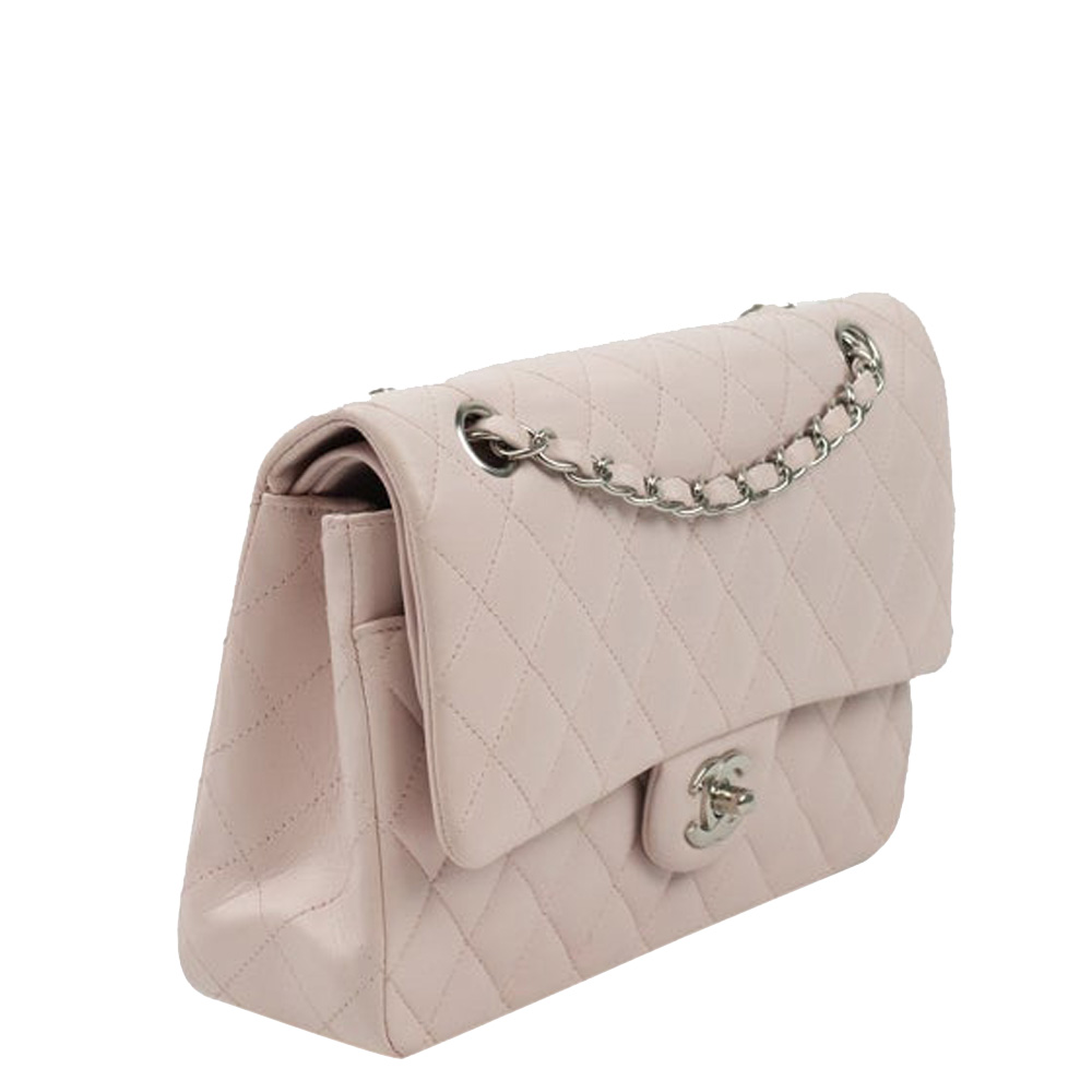 

Chanel Pink Caviar Leather Classic Double Flap Shoulder Bag