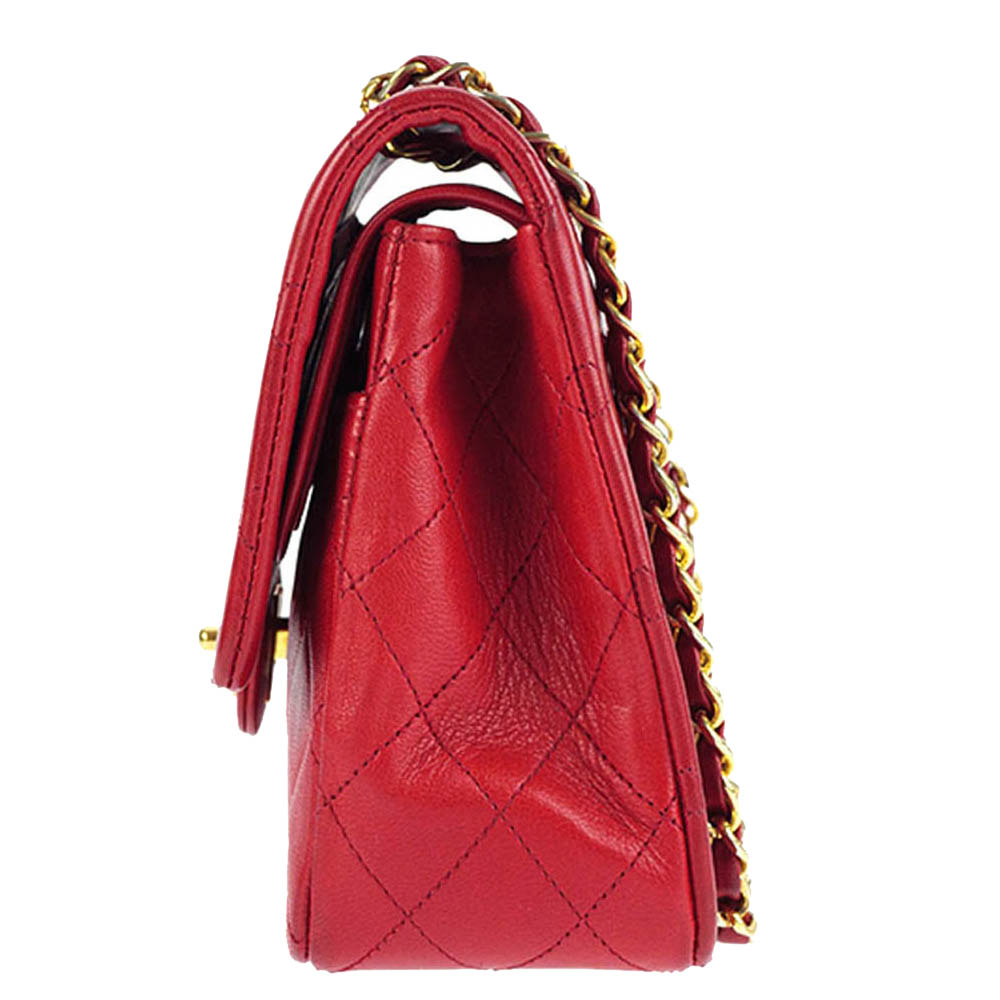 

Chanel Red Quilted Leather Classic Double Flap Bag