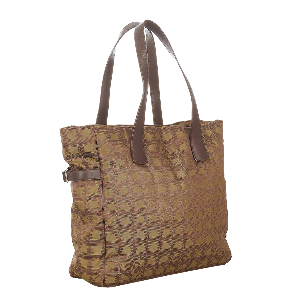 

Chanel Brown Nylon Travel Line Tote Bag
