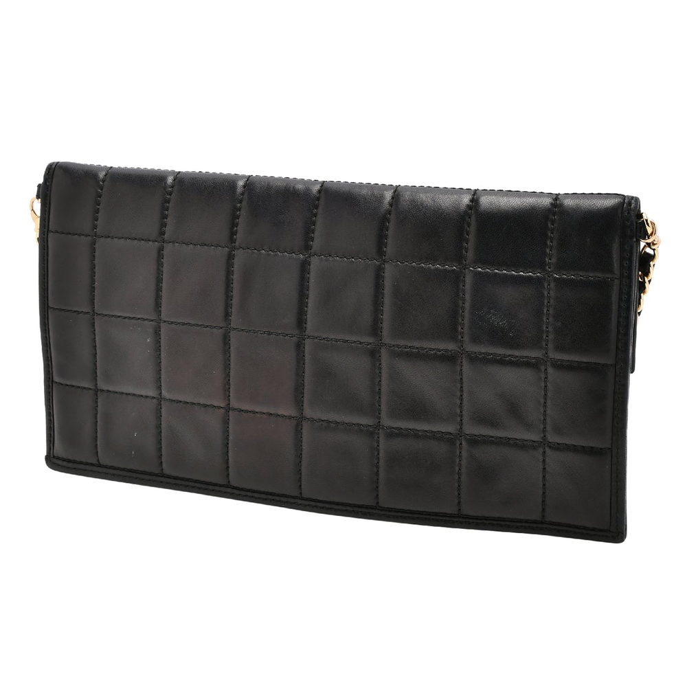 

Chanel Box Quilted Leather Fold Down Envelope Clutch Bag, Metallic