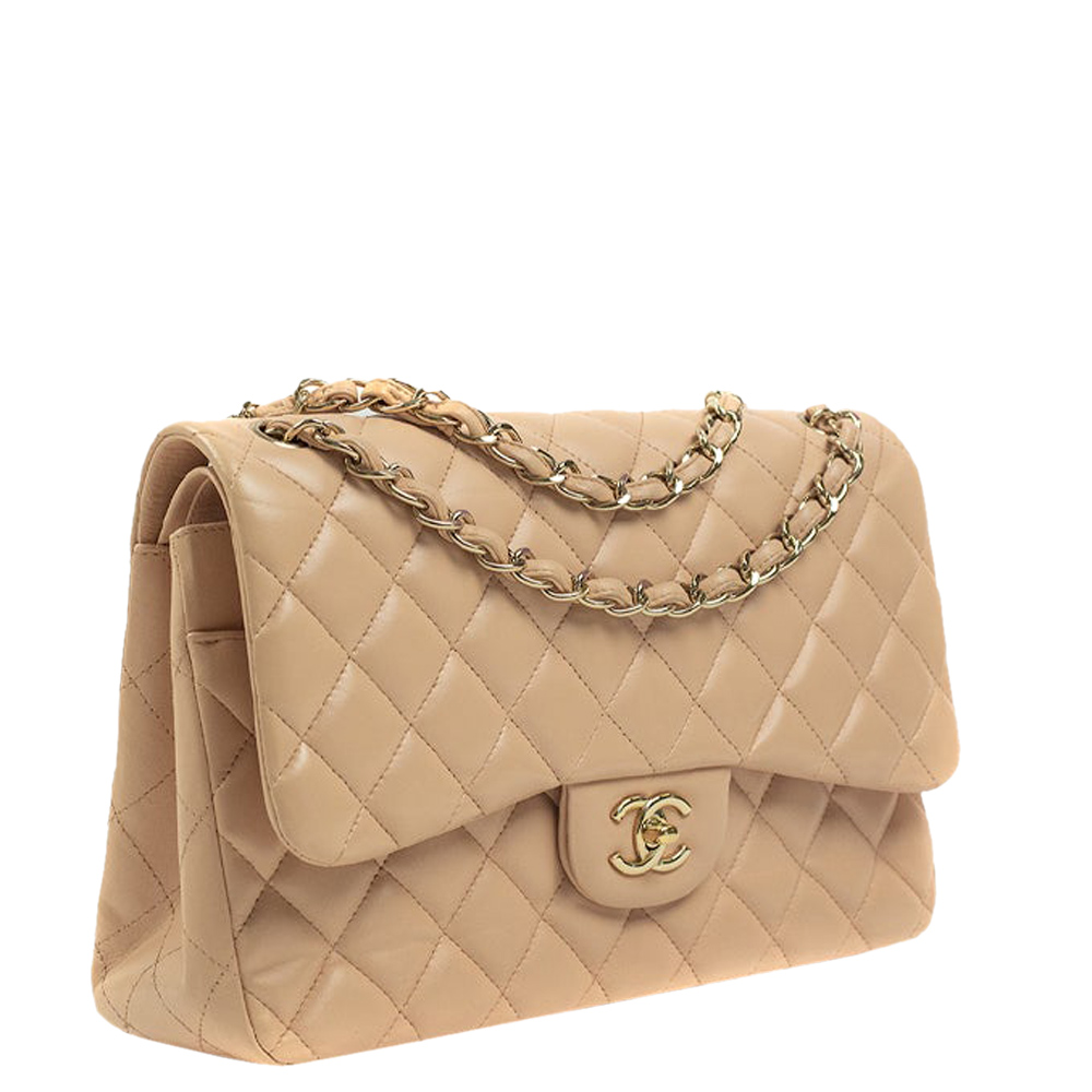 

Chanel Beige Leather  Timeless Shoulder Bag