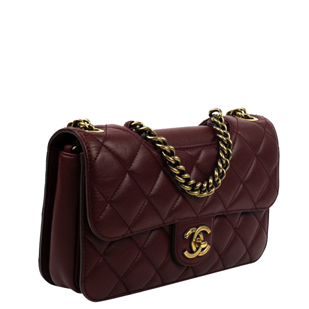 

Chanel Burgundy Quilted Leather Classic Shoulder Bag