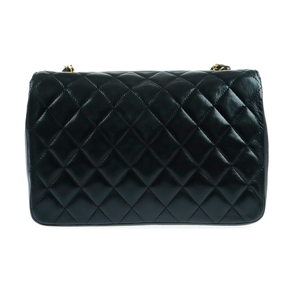 

Chanel Black Leather Vintage Single Flap Bag