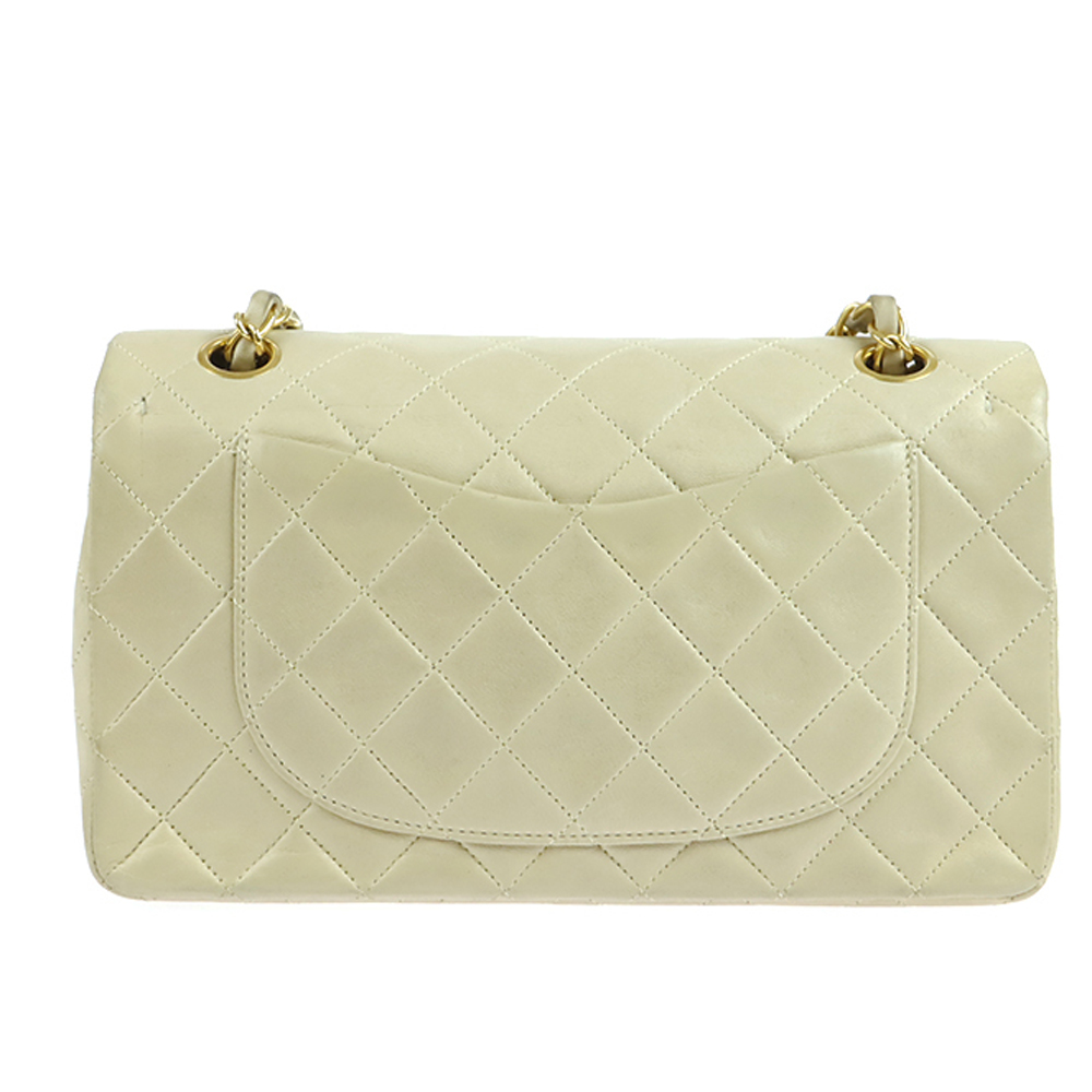 

Chanel Beige Lambskin Leather Classic Double Flap Bag