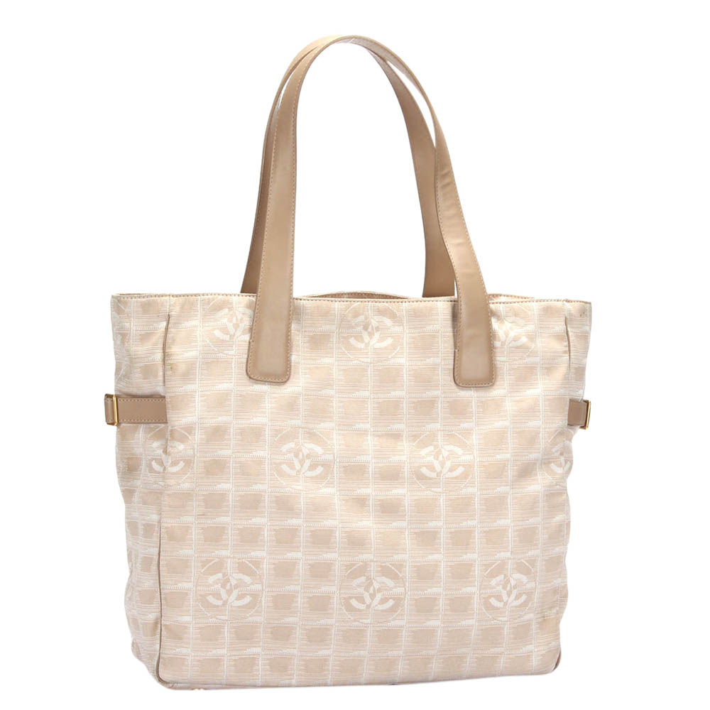 

Chanel Beige Nylon Travel Line Tote Bag