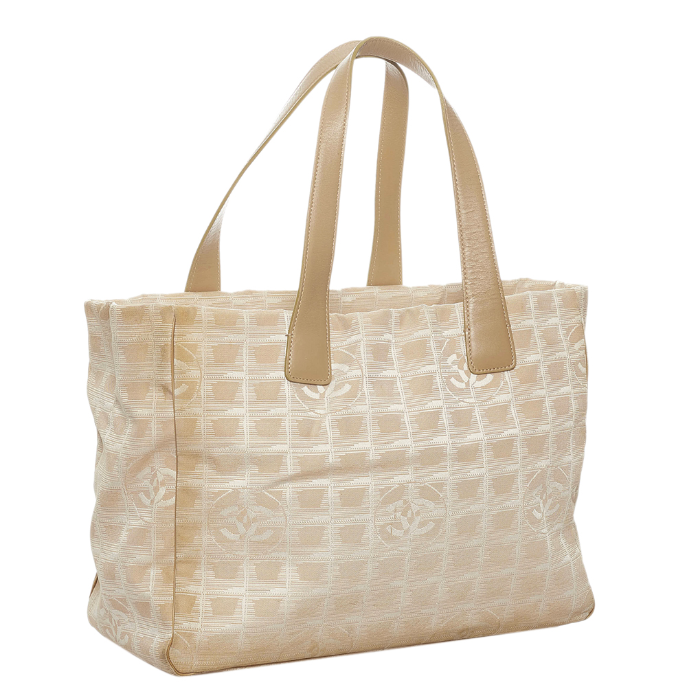 

Chanel Beige Nylon Travel Line Tote Bag