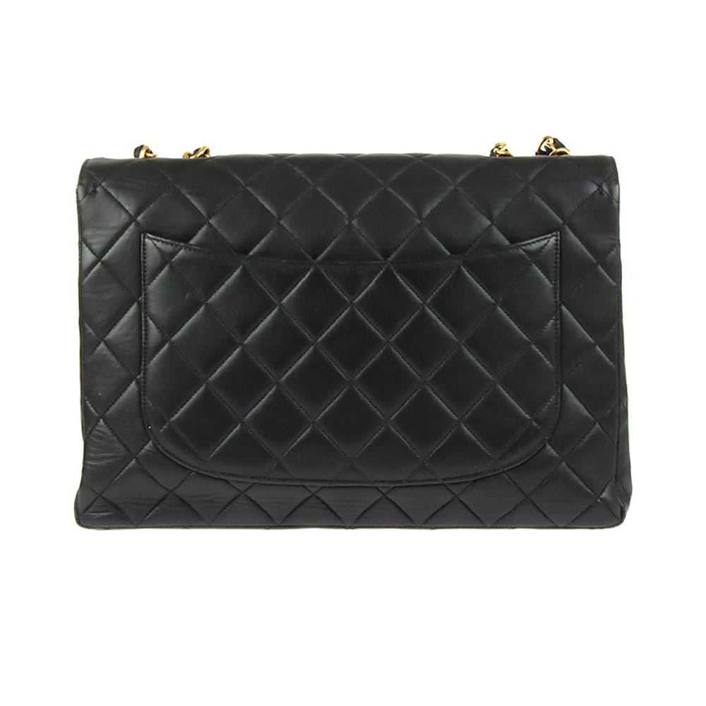 

Chanel Black Leather Vintage Single Flap Bag