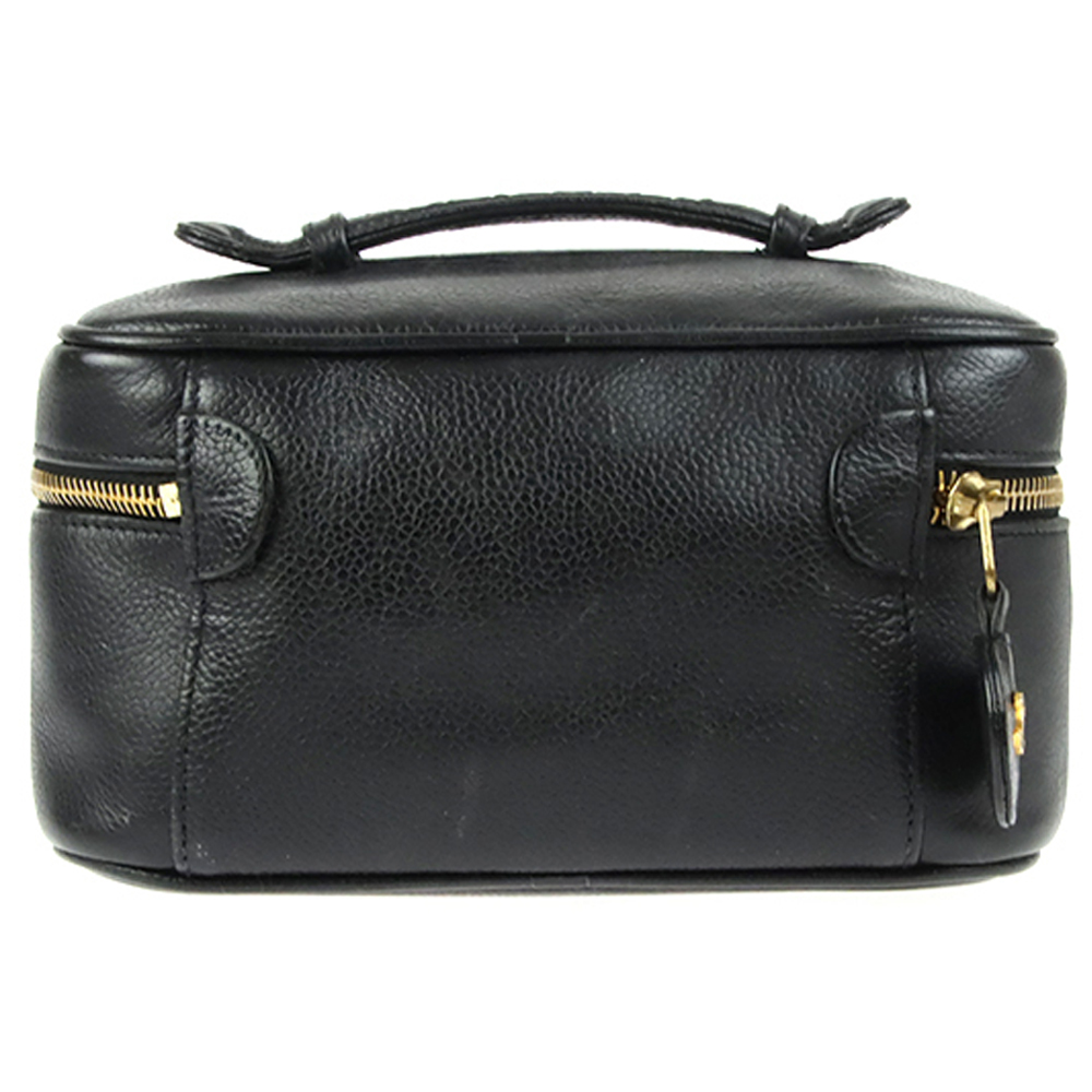 

Chanel Black Leather Vintage CC Vanity Case