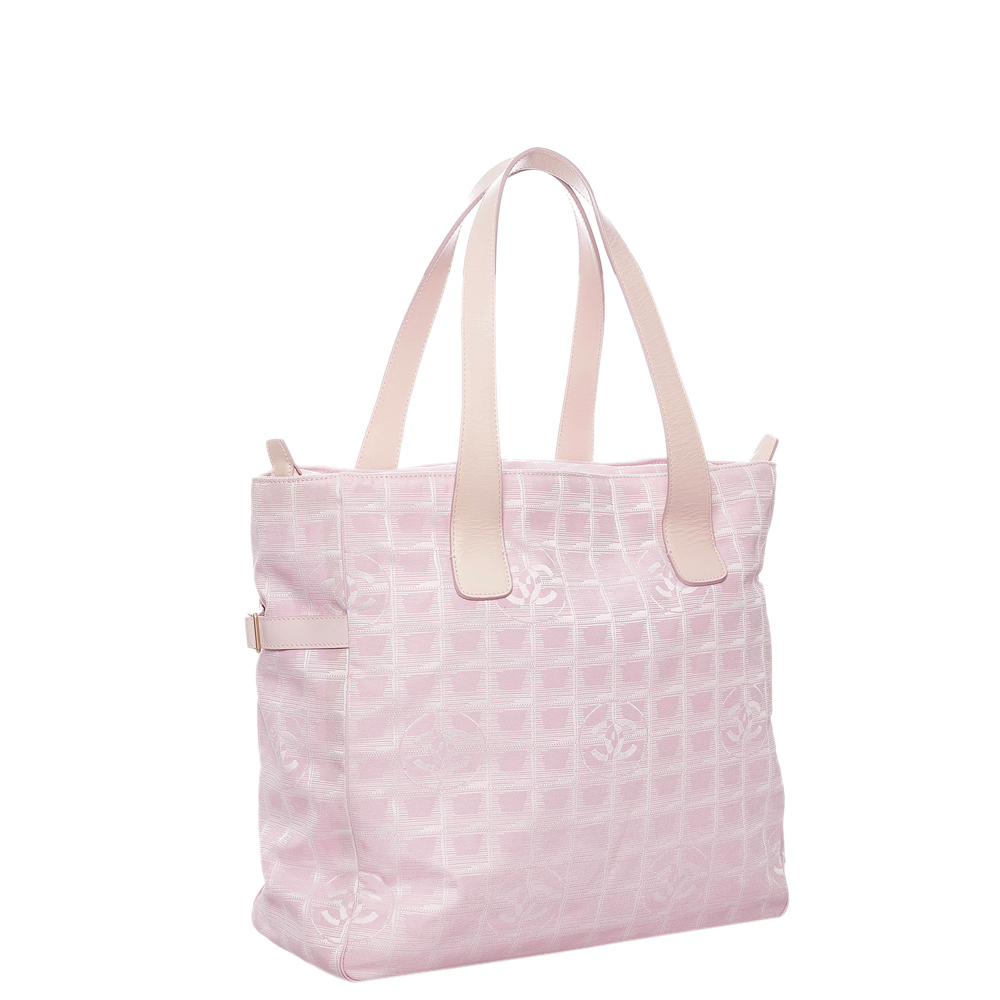 

Chanel Pink Nylon Travel Line Tote Bag