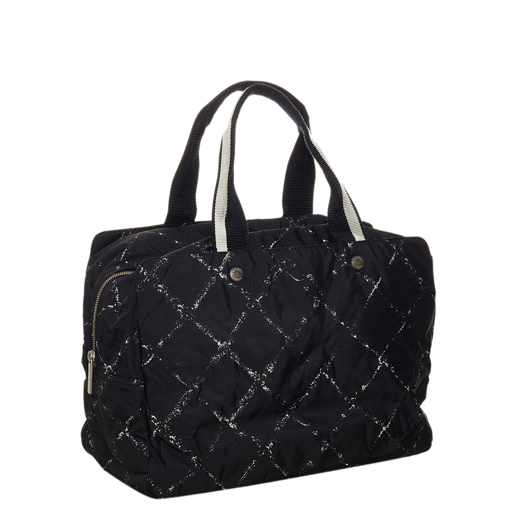 

Chanel Black Nylon Travel Line Bag