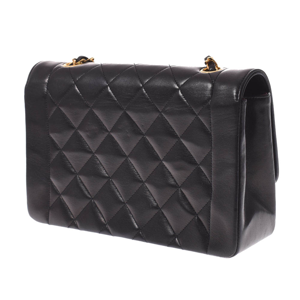 

Chanel Black Leather Diana Flap Bag