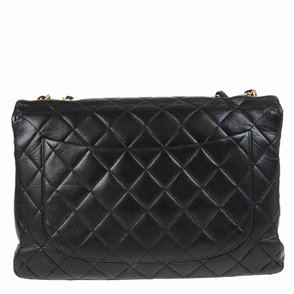

Chanel Black Leather Vintage Single Flap Bag