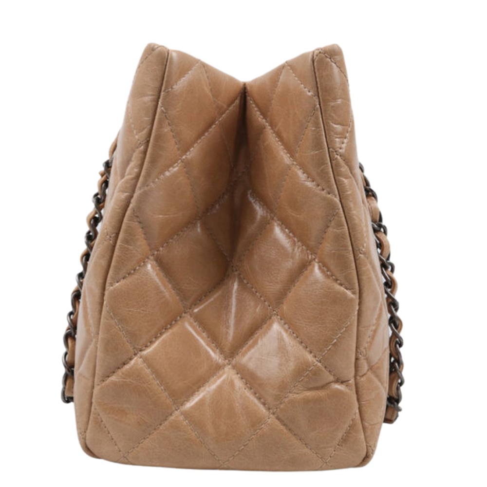 

Chanel Beige Leather CC Large Tote Bag