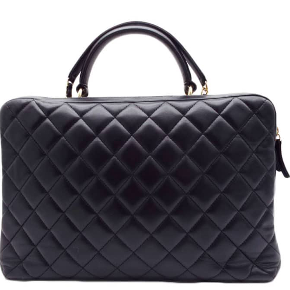 

Chanel Black Leather Large Bowling Bag