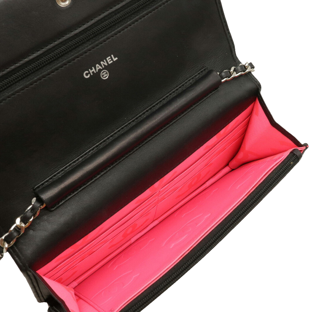 

Chanel Black Leather Cambon Ligne Wallet On Chain Bag