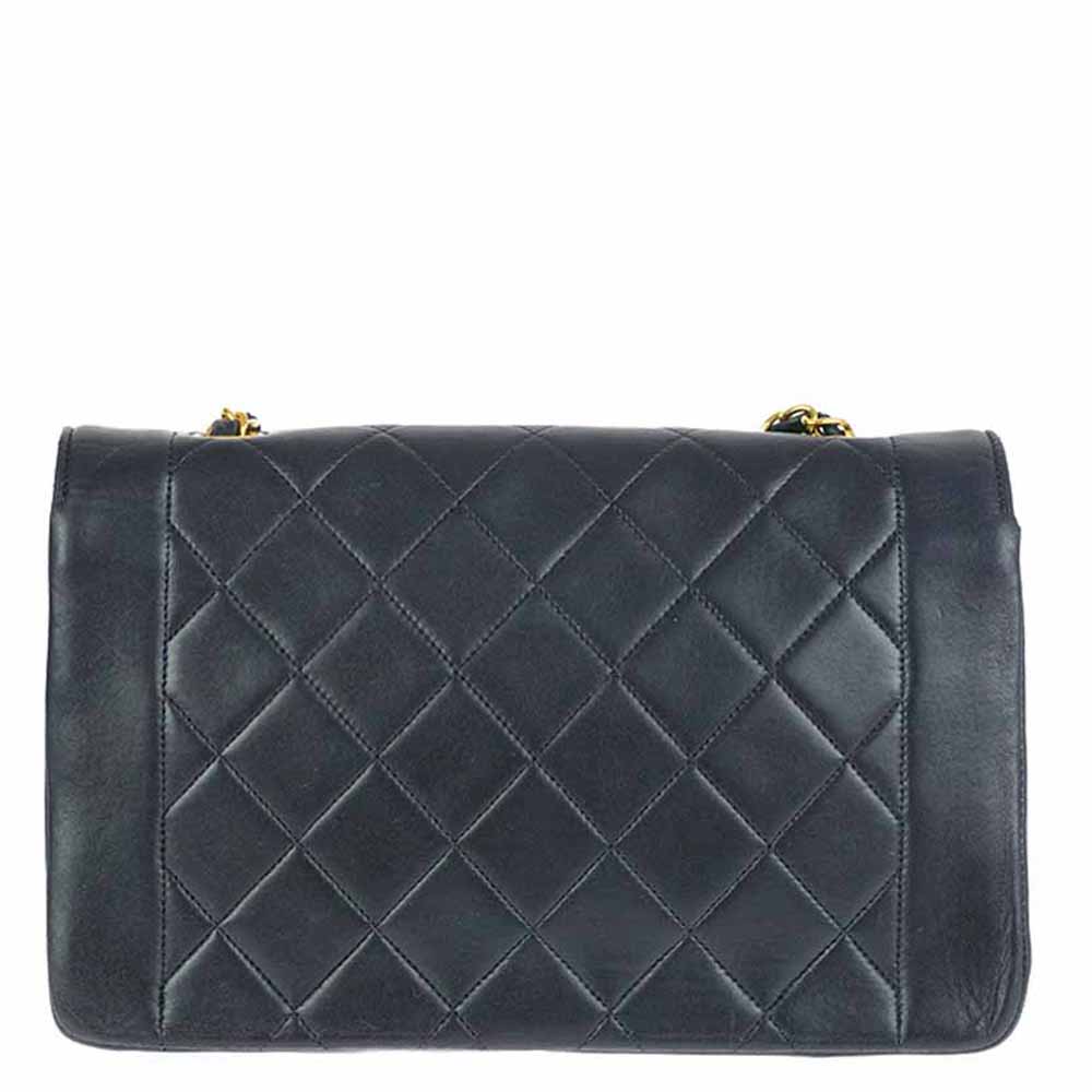 

Chanel Black Leather Diana Flap Bag