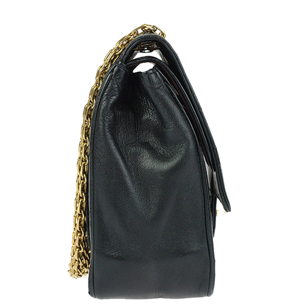 

Chanel Black Leather Vintage Double Flap bag