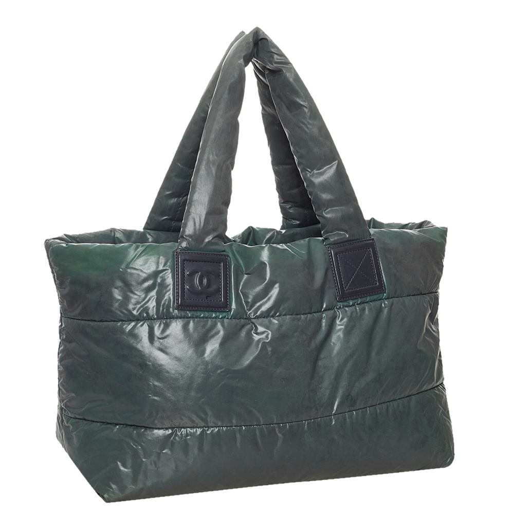

Chanel Green Nylon Coco Cocoon Tote Bag