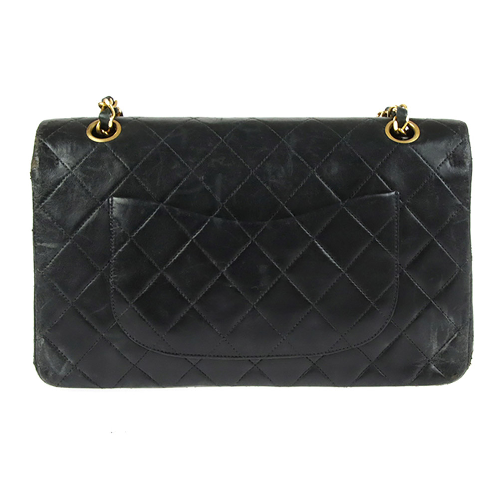 

Chanel Black Leather Classic Double Flap Bag