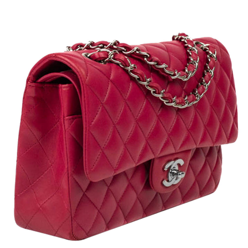 

Chanel Red Quilted Leather Classic Double Flap Bag