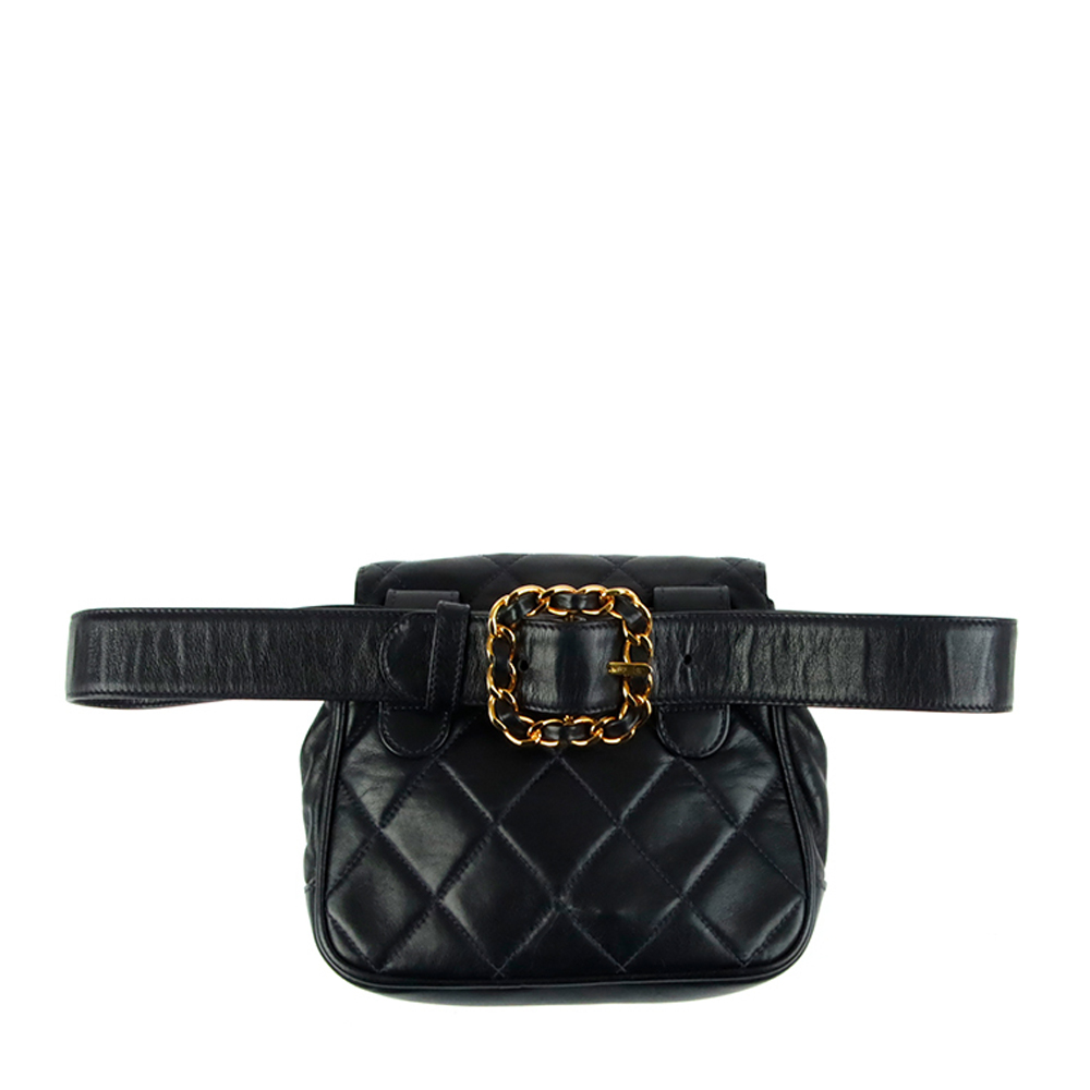 

Chanel Black Quilted Leather CC Waist Bag