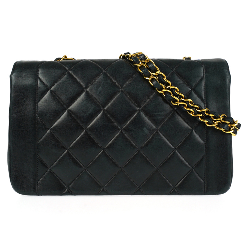 

Chanel Black Quilted Leather Dian Flap Bag