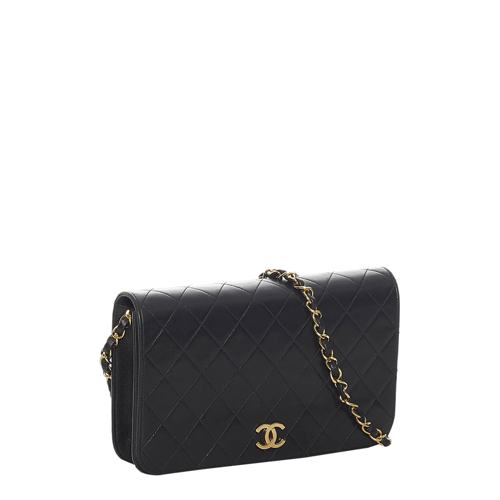 

Chanel Black Lambskin Leather CC Timeless Shoulder Bag