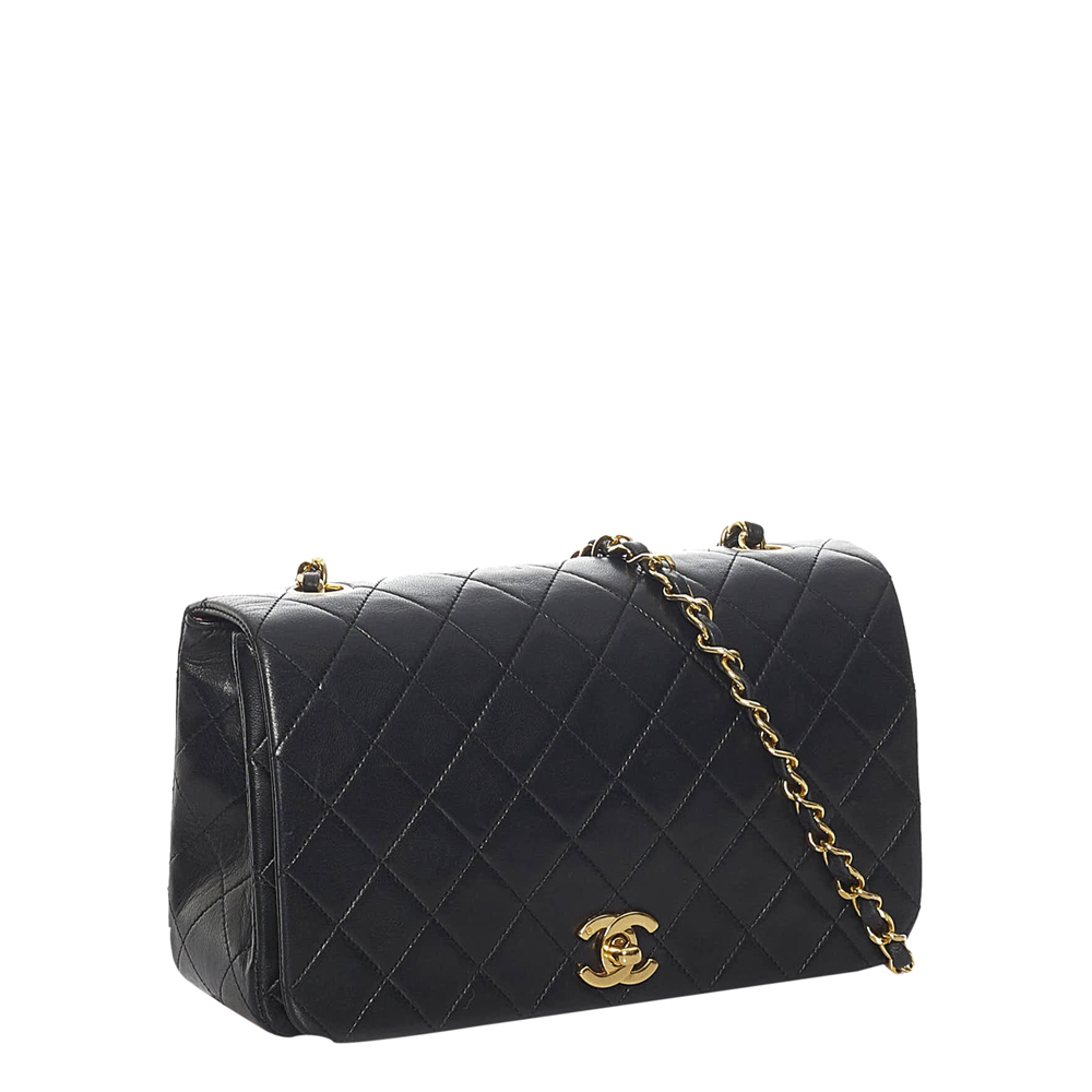 

Chanel Black Lambskin Leather CC Timeless Crossbody Bag