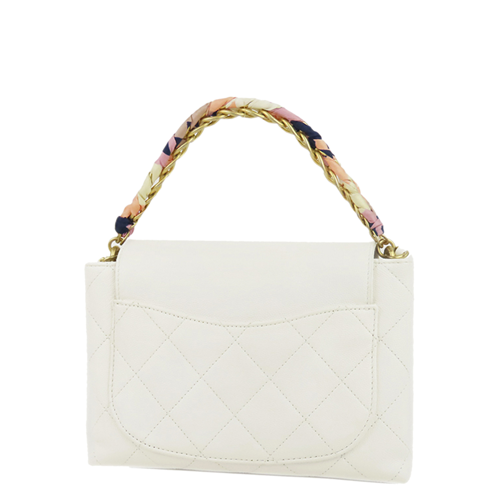 

Chanel White Leather Coco Flap Bag