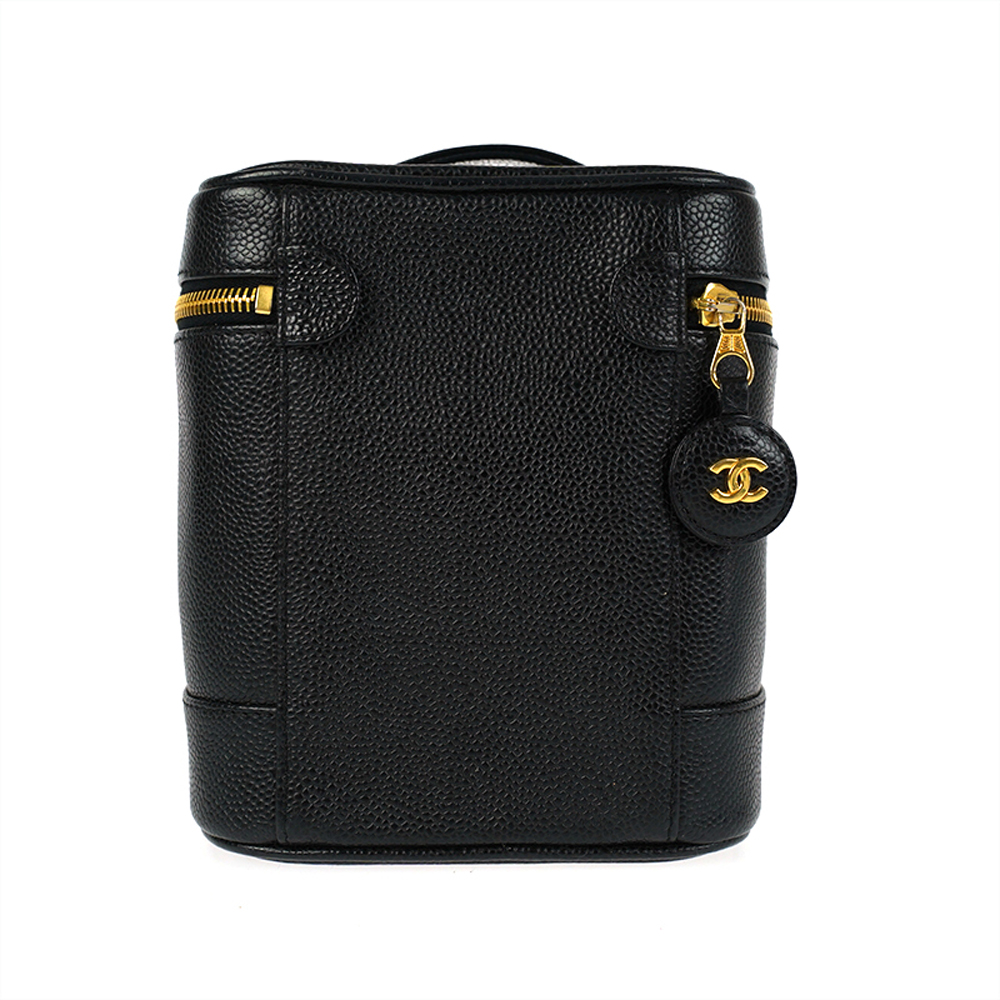 

Chanel Black Leather CC Vanity Case
