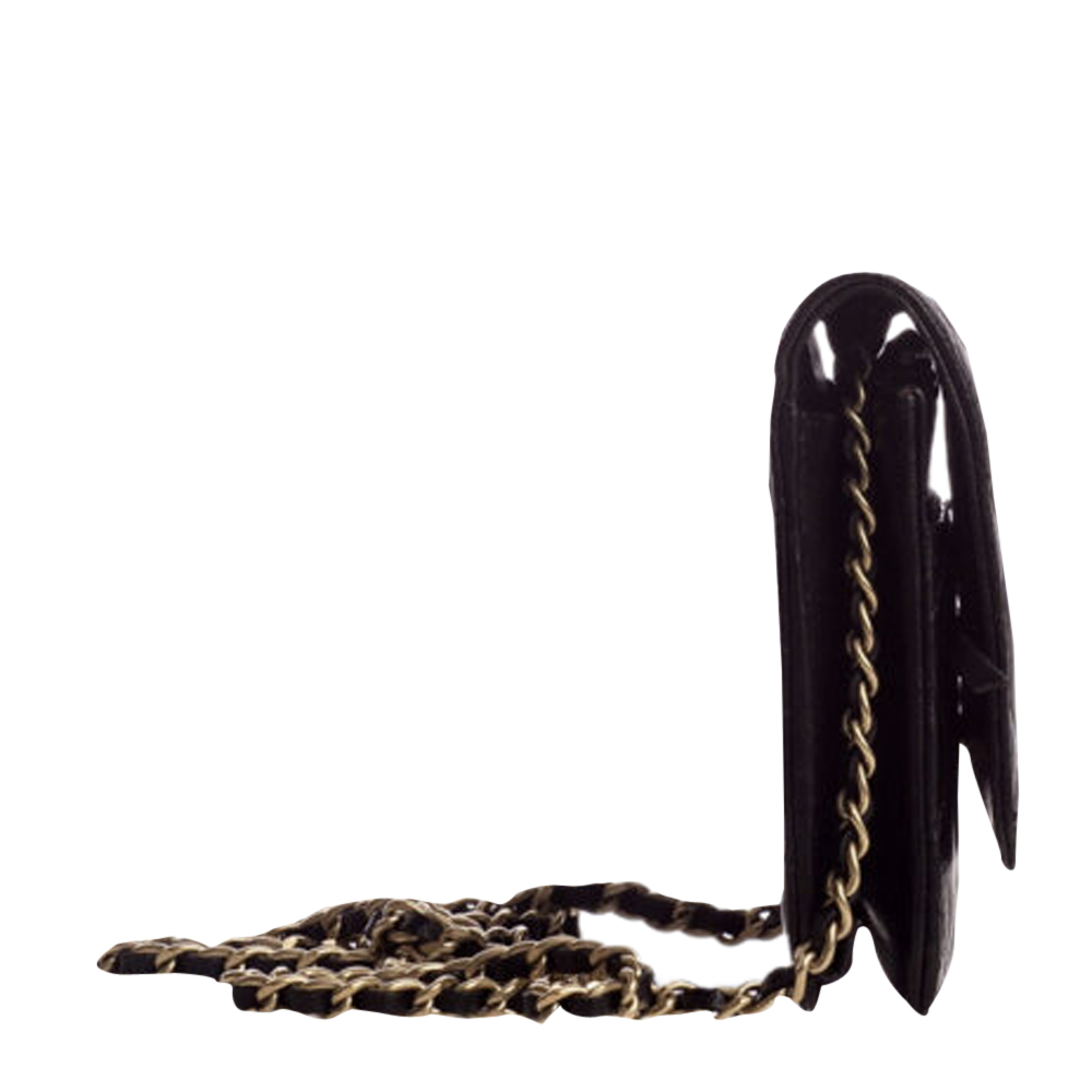 

Chanel Black Quilted Leather Classic Wallet On Chain