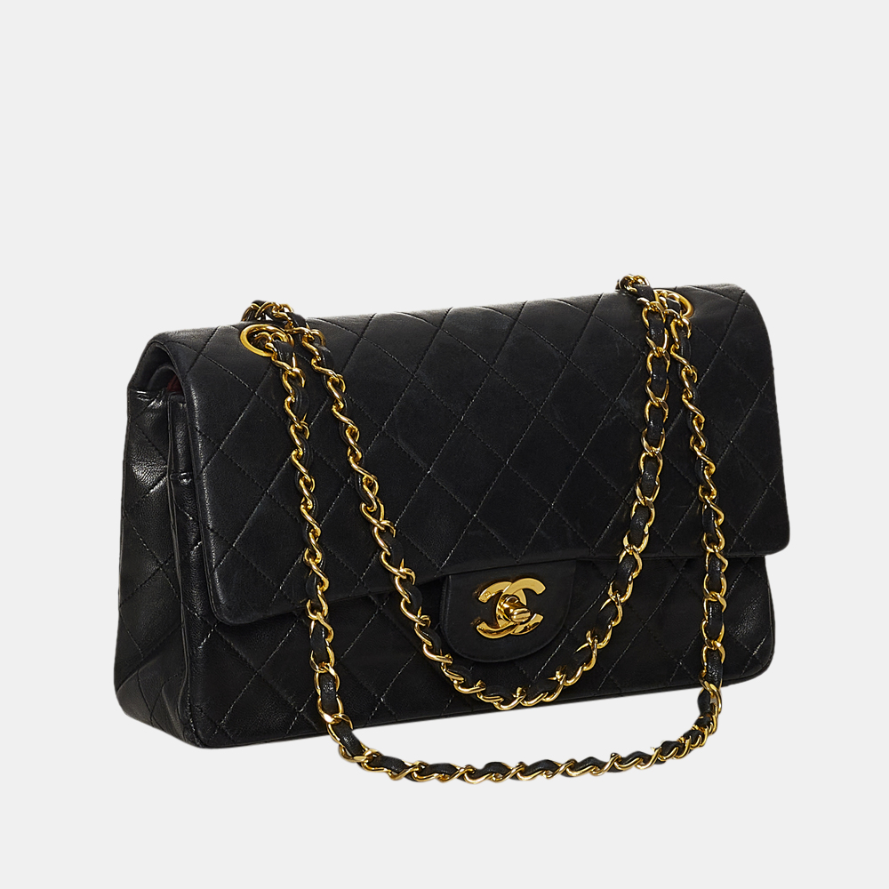 

Chanel Black Quilted Lambskin Leather Classic Double Flap Bag