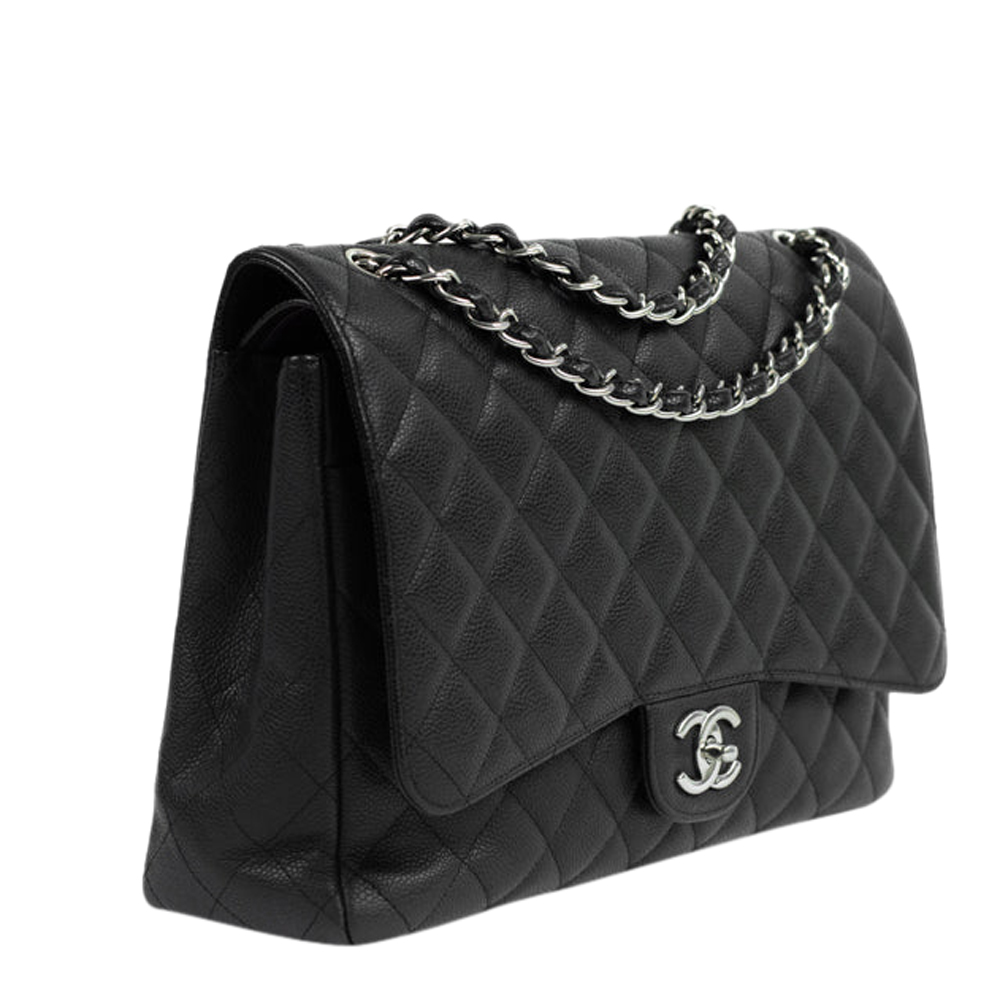 

Chanel Black Leather Classic Jumbo Double Flap Bag