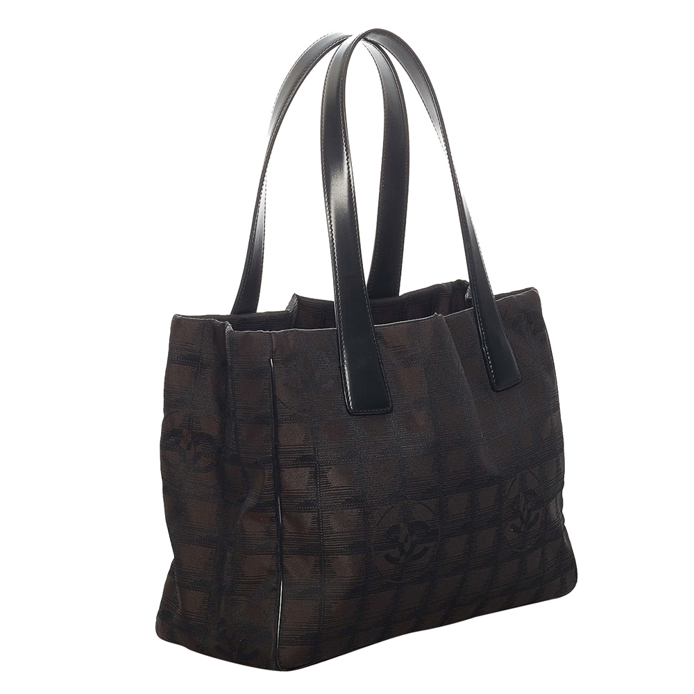 

Chanel Black Nylon Fabric New Travel Line Tote Bag