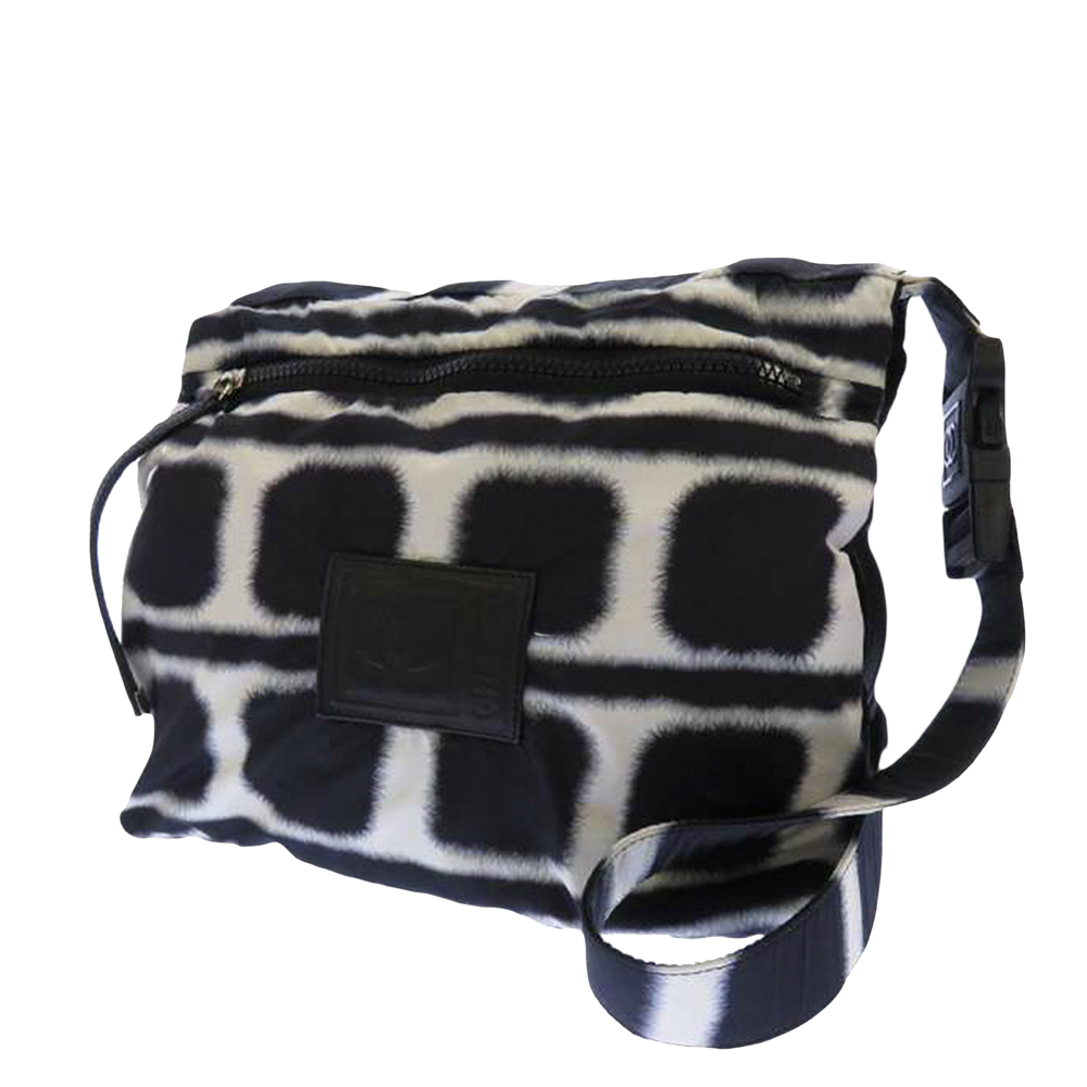 

Chanel Black/White Nylon Sports Line Messenger Bag