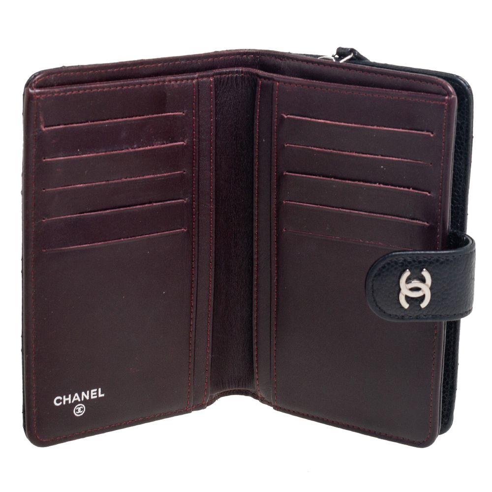 

Chanel Black Quilted Caviar Leather CC Wallet