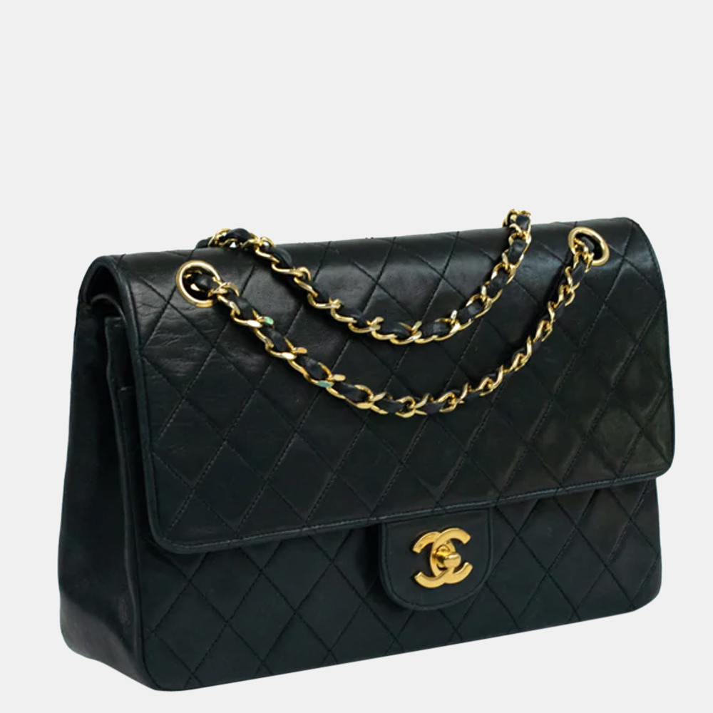 

Chanel Black Leather Classic Double Flap Bag