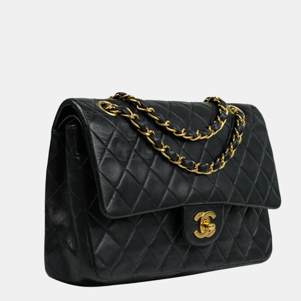 

Chanel Black Leather Classic Double Flap Bag