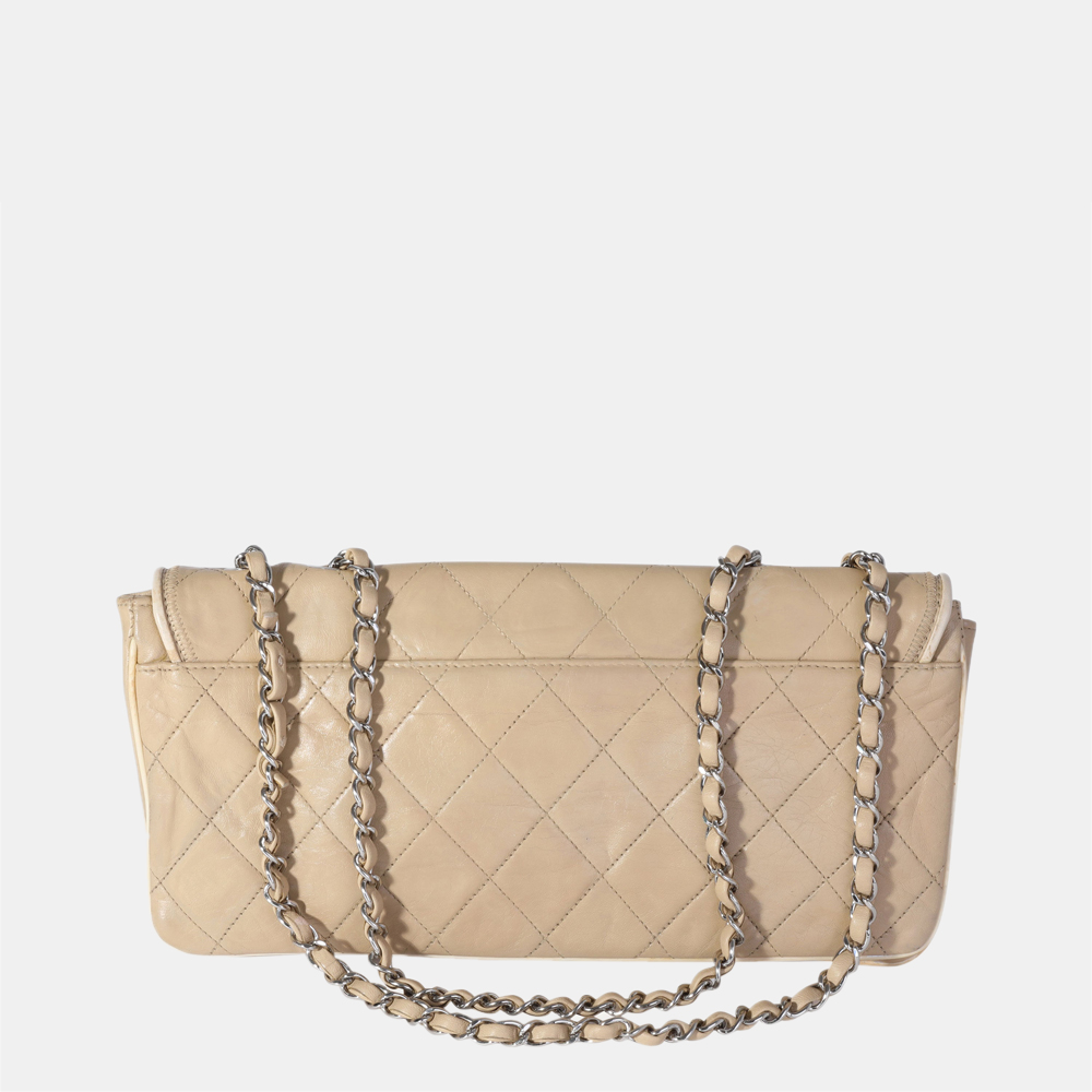 

Chanel Beige Leather Mademoiselle Lock Flap Bag