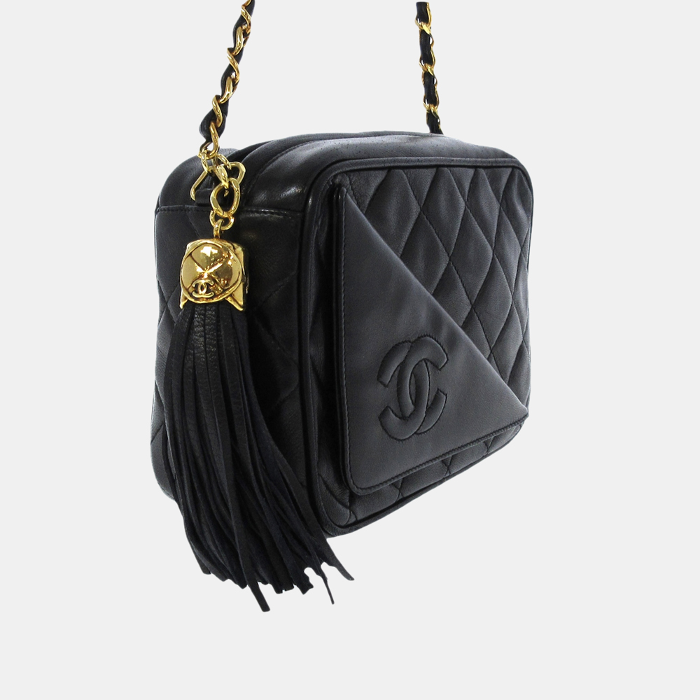 

Chanel Black CC Timeless Lambskin Leather Crossbody Bag